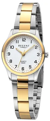 Regent F-1636 Damen-Quarzuhr für Damen Zweifarbig 1