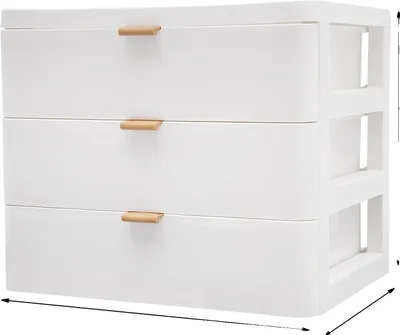 Obrázek produktu pro Organizér na stůl, 3 zásuvky, design stolu, BÍLÁ