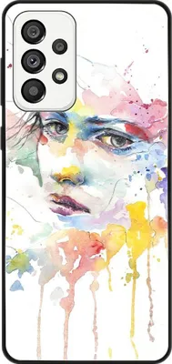 Produktbild von König Design Hülle kompatibel mit Samsung Galaxy A73 5G Kunststoff Soft Handyhülle - Handy Case Frauengesicht