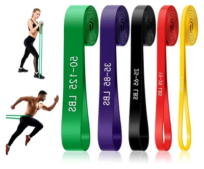 Produktbild von Set mit 5 Widerstandsbändern für Fitness und Krafttraining