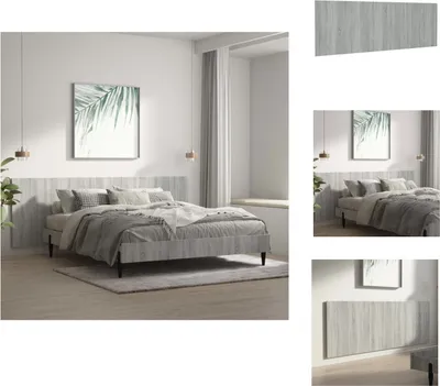 Immagine prodotto di vidaXL Testiera a muro grigio Sonoma 240x1,5x80 cm in legno - Testate e piedi