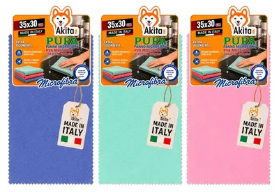 Immagine prodotto di Akitaink 3 Panni in Microfibra Pupa PVA 35x30 cm