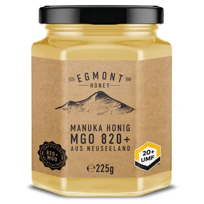 Produktbild von Egmont Manuka Honig MGO 820+ 225g GLAS - Original Neuseeland UMF 7+