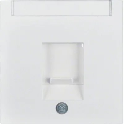 Produktbild von Berker Zentralstück 1fach mit Staubschutzschieber S.1/B.3/B.7, polarweißweiß glänzend, Weiß, Thermoplast, konventionell, Berker, Glänzend, S.1/B.3/B.7