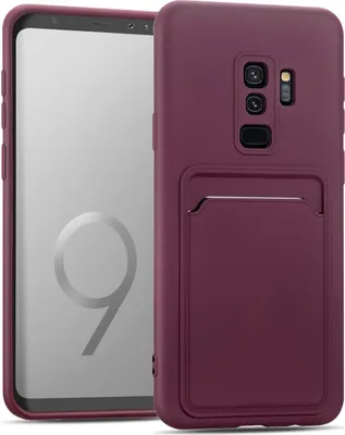 Produktbild von Conie Schutzhülle für Samsung Galaxy S9 mit Kartenfach Tasche Case Cover Bumper Silikon Hülle in Lila