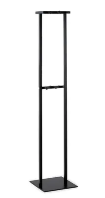 Produktbild von Standgarderobe Garderobenständer modern Edelstahl Metall schwarz pulverbeschichtet