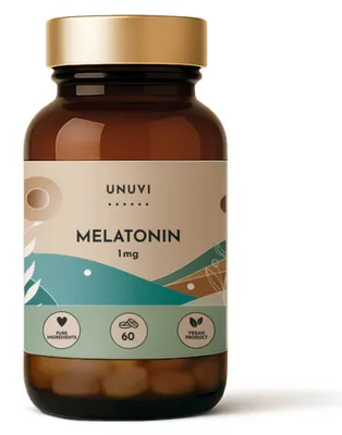 Produktbild von Melatonin 1 mg 60 vegetarische Tabletten - UNUVI