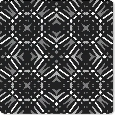 Produktbild von MuchoWow® Mauspad Mousepad Muster - Schwarz und Weiß - Geometrie 20x20 cm - Mousepads - Maus Mat - Pad - Mausunterlage - Desk Mat - Bureauartikeln