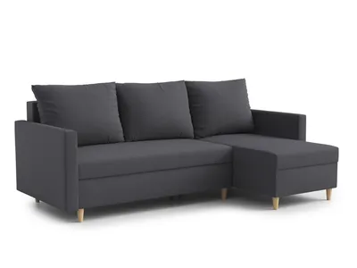 Image de AX LIVING Walston Canapé 3 places avec fonction couchage – Canapé d'angle 224 cm Anthracite