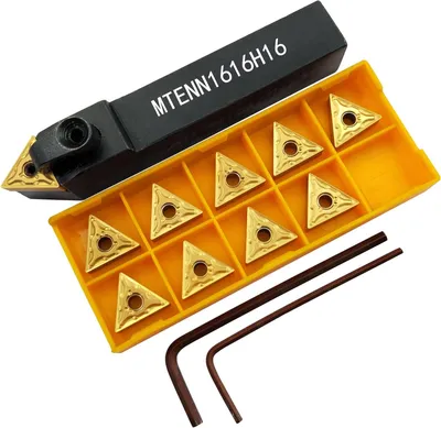 Produktbild von Drehmeißel 16 mm Schaft, 100 mm Länge, 10 Hartmetallplatten, für Metallbearbeitung