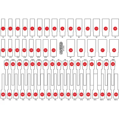 Produktbild von KS Tools Leere Schaumstoffeinlage zu 811.0063