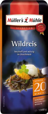 Produktbild von Müllers Mühle Wildreis herzhaft nussig würzig Selection 1000g