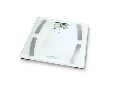 Produktbild von Körperwaage Bluetooth digitale Diagnosewaage Smart mit „HealthForYou“ App Weiß NEU