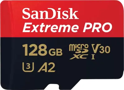 Zdjęcie produktu dla SanDisk microSDXC 128GB Extreme Pro A2 C10 V30 UHS-I U3