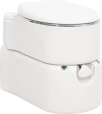 Image de Toilette de camping intégrée blanc 24+17 L PEHD et acier