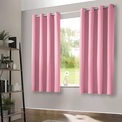 Fadengardine Rosa 140x250cm - Moderne Fadenstores Mit Metallösen Als Raumteiler