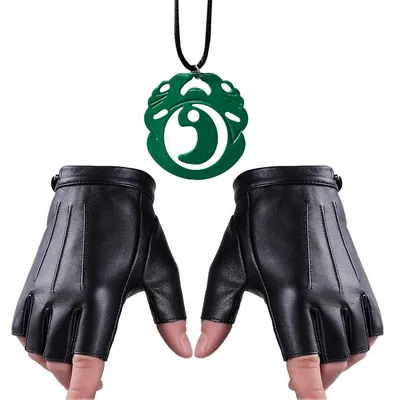 Imagen del producto de Solidchoice - Set de joyería para cosplay, incluye collar y guantes