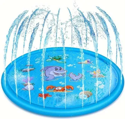 Produktbild von 170 cm Sprinkler Wasser-Spielmatte für Kinder – Anti-Rutsch Splash Spielzeug für Garten und Outdoor – SPLASHYFUN