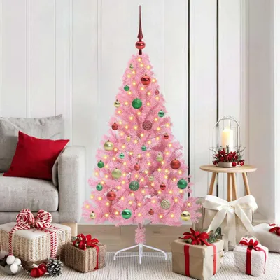 Immagine prodotto di Maison Exclusive - Albero di Natale artificiale preilluminato Rosa 150 cm PVC