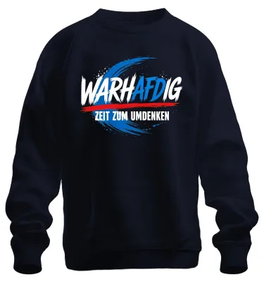 Produktbild von Zeit zum Umdenken AfD Wahltag Politik Statement Sarkasmus Sweatshirt Pullover, Navy, 3XL