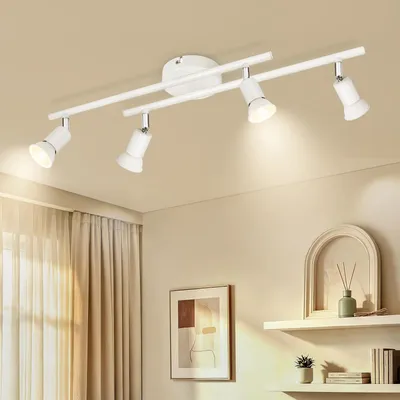Plafondspot 4-flammig GU10 verstellbar Eisen 59,5 cm