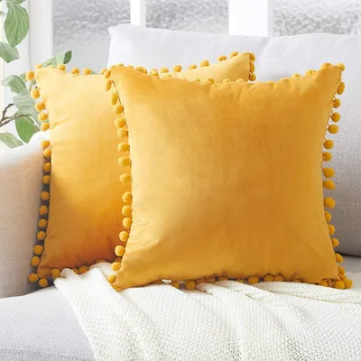 Produktbild von Samtige Kissenbezüge – Einfarbig – Sitzkissen – Dekorative Kissen – Sofa, Schlafzimmer – Büro, Auto – Dekorativer Kissenbezug – Kopfkissen – 50x50 cm