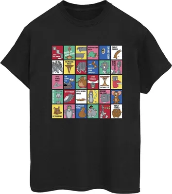 Produktbild von Tom And Jerry - "Grid Squares" T-Shirt für Damen BI46395 (S) (Schwarz)