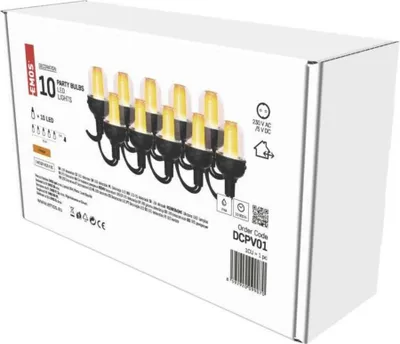 Obrázok produktu pre Emos DCPV01, 100 lámp, LED, Teplá biela, 10000 h, Vnútorná / vonkajšia, Čierna