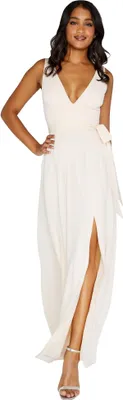 Productafbeelding van Little Mistress - Maxi-jurk voor dames, model LM1889 (maat 36) (Nude kleur)