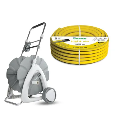 Produktbild von Gartenschlauchwagen + Gartenschlauch Vartco Light Plus 1/2" 20 m Agaplast