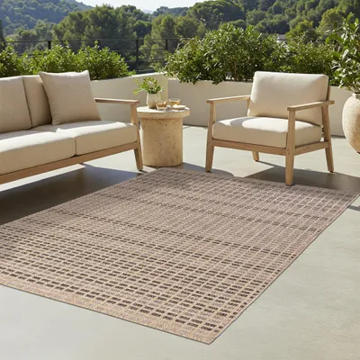 Produktbild von Tapiso Teppich YUCANA Outdoor Beige Balkon UV-beständig 200 x 300 cm