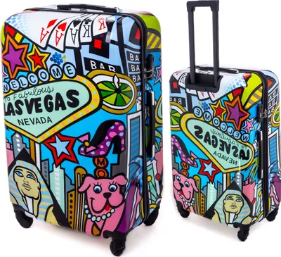 Produktbild von RGL 5188 XXL Reisekoffer Polycarbonat Hartschalen Koffer Abnehmbare Räder Trolley Picasso
