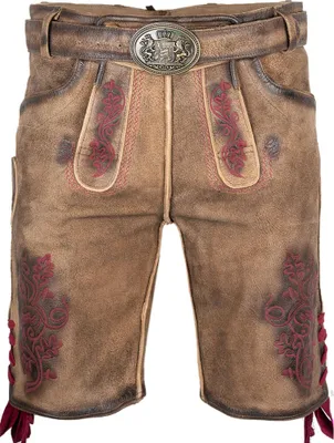 Produktbild von Lederhose kurz Utz ah wein Wildbock 48