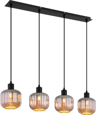 Produktbild von NOWA Hängeleuchte Metall schwarz matt, 4x E14