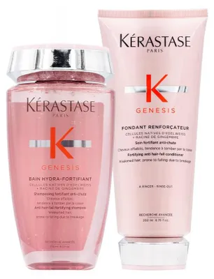 Produktbild von Kérastase Genesis Bain Hydra-Fortifiant 250 ml und Genesis Fondant Renforcateur 200 ml Duo
