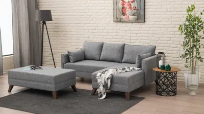 Image de Hanah Home, Bella- BLC1504, Gris, Canapés-lits, Cadre : Bois / MDF