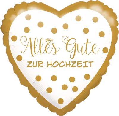 Produktbild von amscan Folienballon Herz Alles Gute zur Hochzeit