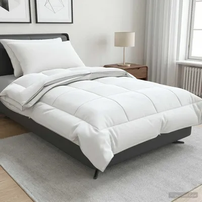 Produktbild von 4-Jahreszeiten-Set aus Bettdecke und Kissen, 3-teilig, 155x220 cm, Wolle