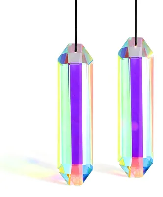 2 Kristallprismen 12 cm – Regenbogen-Sonnenfänger für Fenster