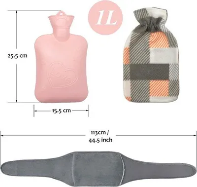 Productafbeelding van Warmtekussen voor pijnverlichting, 1 liter, geschikt voor rug en buik