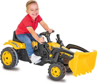 Image de Tracteur à pédales avec chargeur frontal Strong Bull jaune