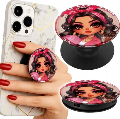 Obrázok produktu pre Drziak na telefon Popsocket na prst / stojan - MODNE LALKA WZORY
