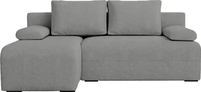 Produktbild von BroMARKT Ecksofa mit Schlaffunktion Ernest Grau Bouclé Links