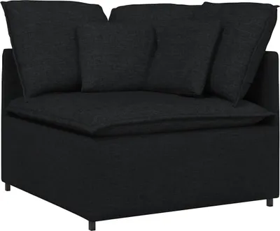 Zdjęcie produktu dla Modułowy narożnik modułowy z poduszkami czarny 100 cm