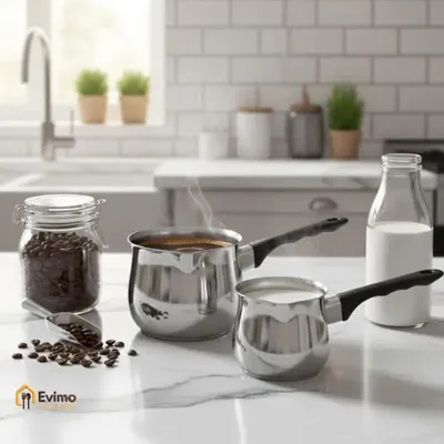 Produktbild von Bavary 2-teilige Kaffeekanne aus Edelstahl, 355 ml und 710 ml