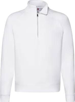 Produktbild von Premium-Sweatshirt Zip Neck Sweat - Weiß, L