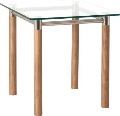 Produktbild von HAKU Beistelltisch noce, satiniert - Metall, Sicherheitsglas, B/H/T: 42x43x42 cm