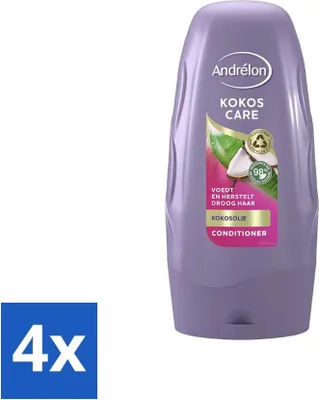 Produktbild von Andrélon Coconut Care Conditioner - Tiefenhydratation - 250 ml - Vorteilspack - 4 Stücke