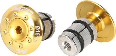 Produktbild von Msc Bar Caps With Bolt Alu T6 Expander Für Fahrradsteuersatz Gelb,Grau  Gelb,Grau One Size