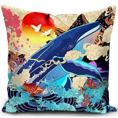 Produktbild von Kissenbezug 40 x 40 cm Japanisch Dekokissen für Sofa und Schlafzimmer